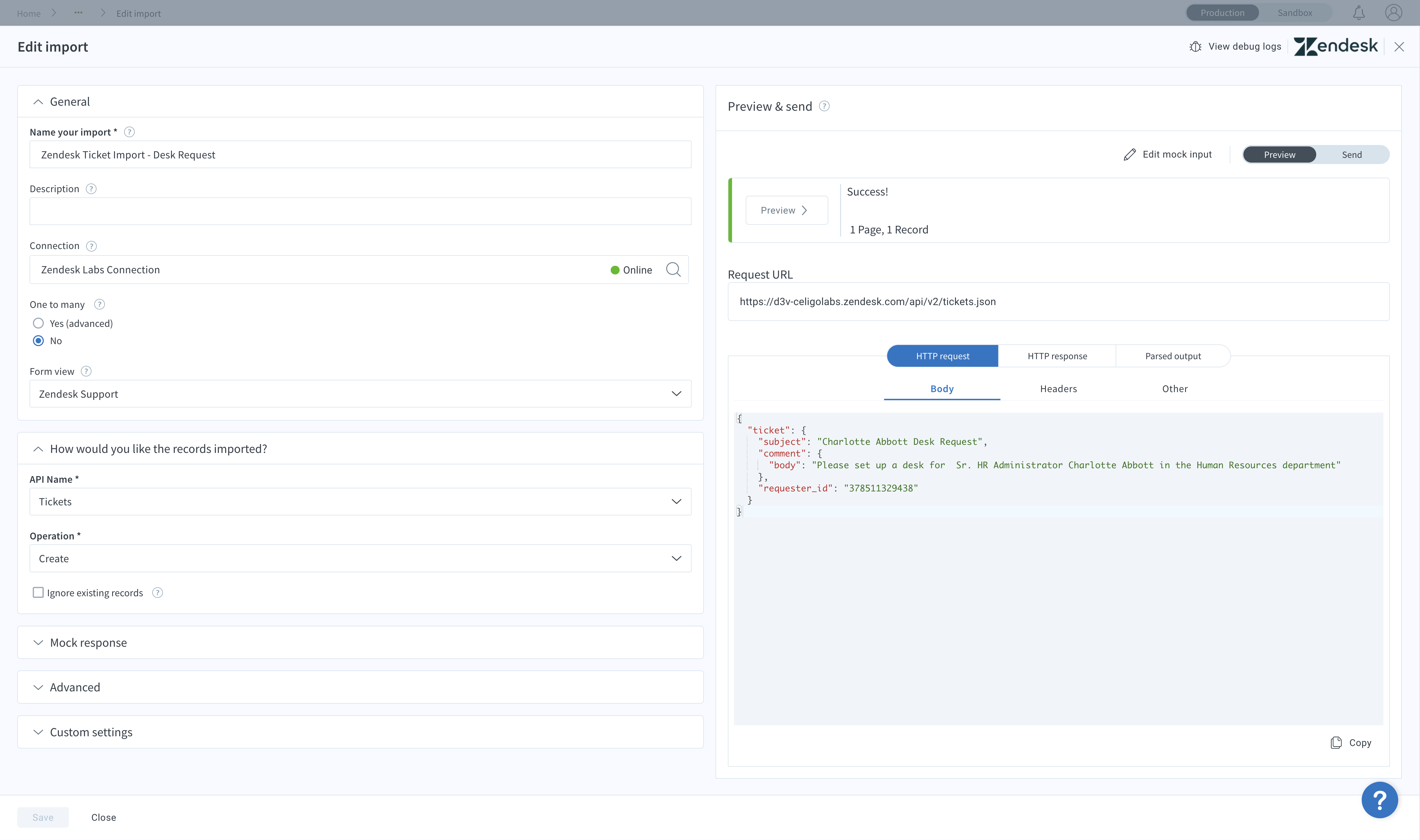 Screenshot of IT Provisioning in Celigo Integration Platform