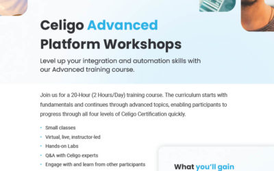 Celigo Advanced Platform Workshops