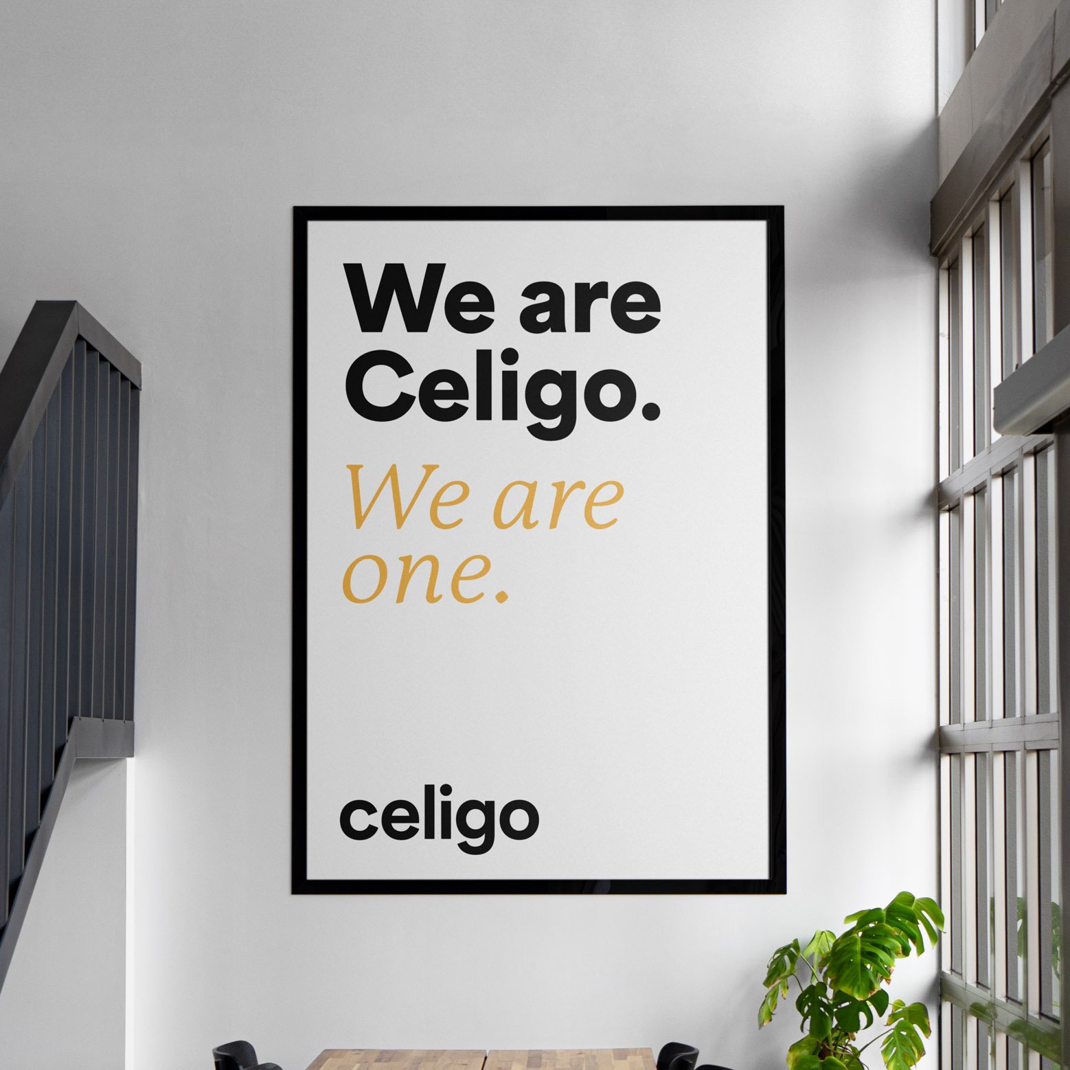 We are Celigo leadership poster
