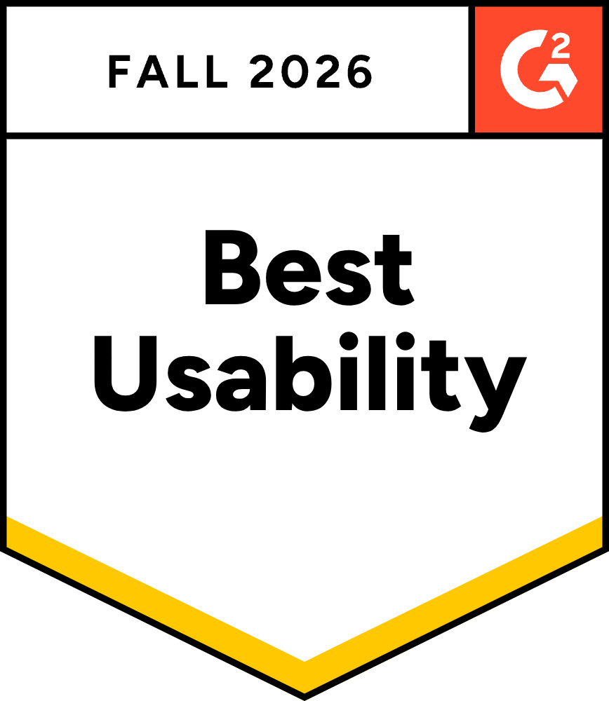 G2 Fall 2026 Best Usability badge